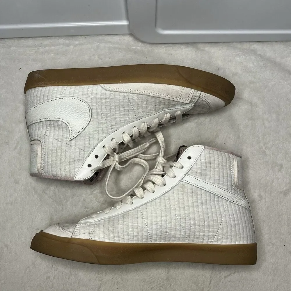 Nike Blazer Mid 77 Shoes Sz 7.5 White Pink ID By You DJ4856 Basketball Sneakers